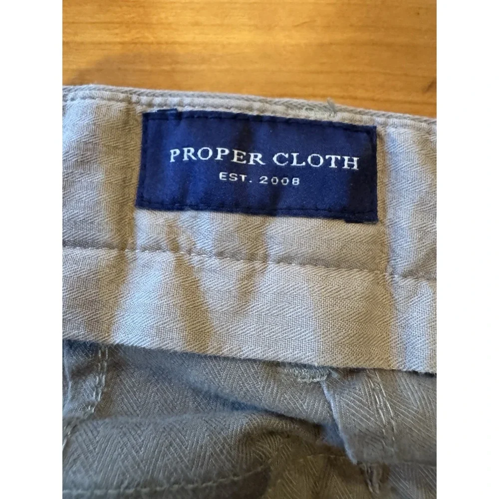 Proper Cloth Men's Khaki Stretch Herringbone Cargo Pants 46/48 X‎ 36.5